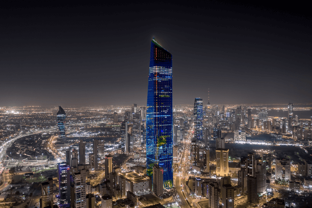 Al Hamra Tower lit in blue for World Diabetes Day!